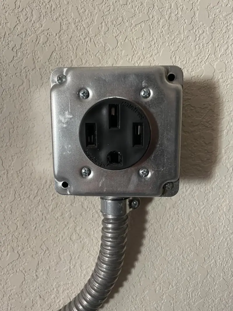 NEMA 14-50 outlet installed for Smart Home Electrical in Streamwood